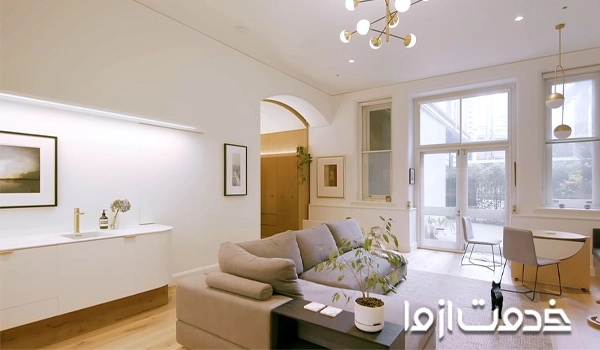 چیدمان مینیمال در بازسازی اپارتمان های 80 متری